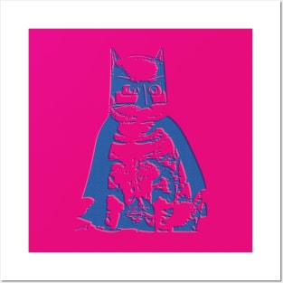 BATCAT ART PRINT Hot Pink Posters and Art